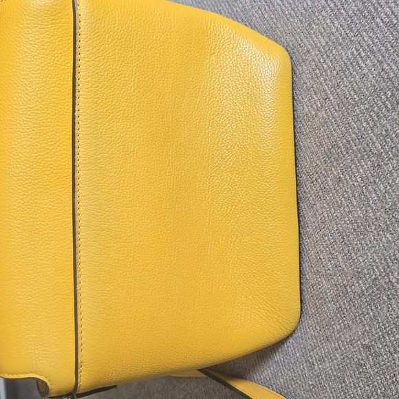 Kate Spade Emmie Flap Yellow Pebbled Leather Crossbody Bag - Picture 3 of 6